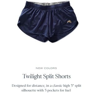 Tracksmith Twilight Split Shorts - Navy in Small